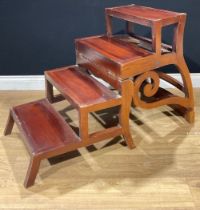 A Regency style metamorphic library step chair