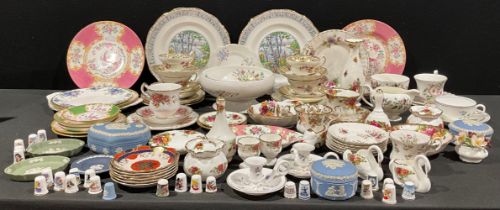 A Hammersley Dresden Sprays part tea service; a Royal Albert Old Country Roses trio; other Old