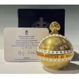 A Royal Crown Derby paperweight, Coronation Orb, 50th anniversary of the coronation 2003, Goviers