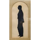 English School (19th century), a portrait silhouette of a dandified gentleman, possibly Oscar Wilde,