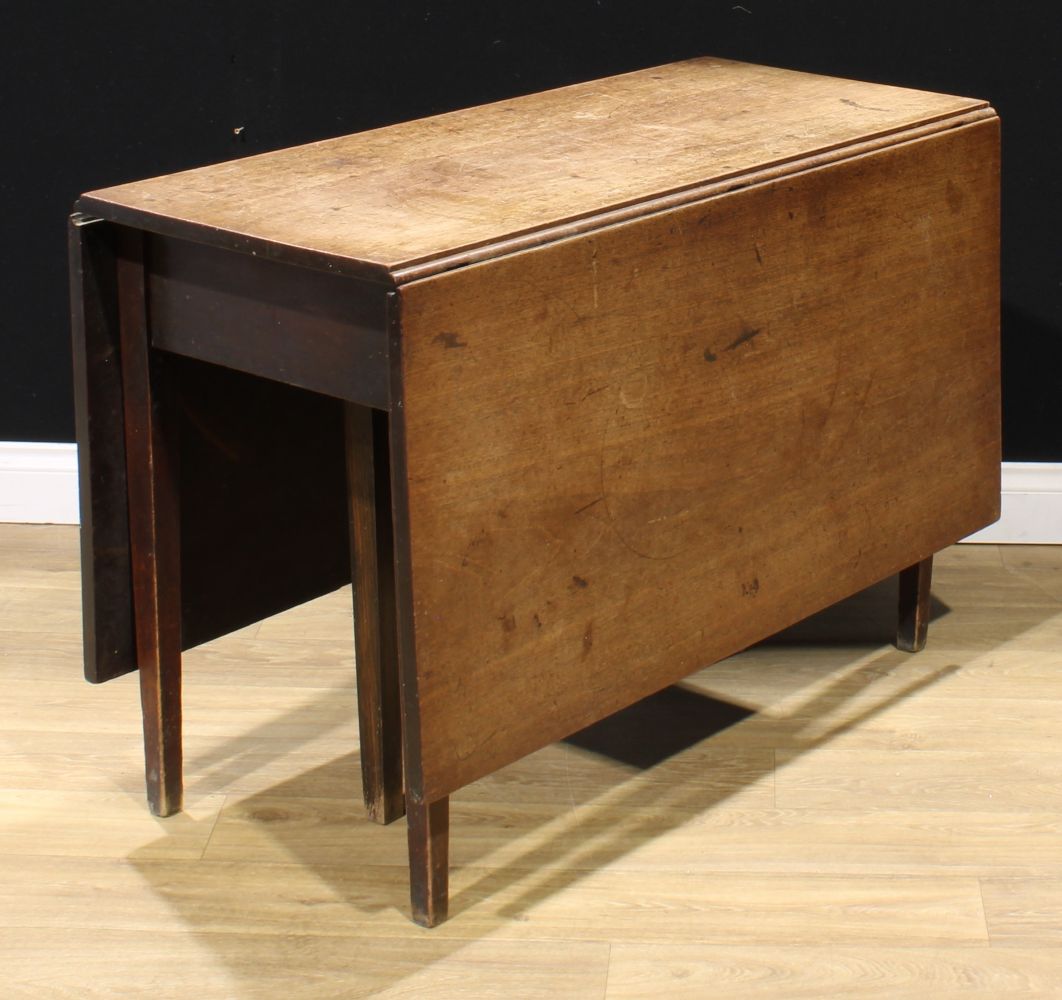 A 19th century mahogany double gateleg dining table, 73.5cm high, 50.5cm opening to 156cm long, - Image 2 of 2