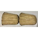 Sports, Football Interest - a pair of mid-century Yorkshire football league shin pads, each with