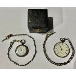 Horology Interest - a silver open faced pocket watch, Roman numerals to dial, subsidiary seconds