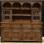 An Old Charm oak dresser, 182cm high, 187cm wide, 44cm deep