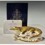 A Royal Crown Derby paperweight, Crocodile, specially commissioned by The Guild of Specialist