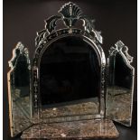 A Venetian style dressing table mirror