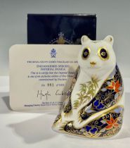 A Royal Crown Derby paperweight, Imperial Panda, Sinclairs' Endangered Species exclusive, limited