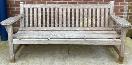 A garden bench, 187.5cm wide