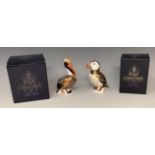 A Royal Crown Derby paperweight, Pelican, gold stopper, signed in gold by John Ablitt, 13cm,