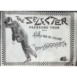 Pop Memorabilia - black and white poster for The Selector Pressure Tour, with Holly and The Italians