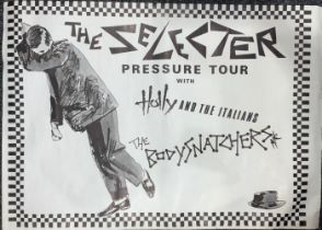 Pop Memorabilia - black and white poster for The Selector Pressure Tour, with Holly and The Italians