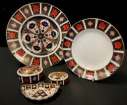 Royal Crown Derby - 1128 Imari dinner plate, seconds, 27cm diameter, 21.5cm side plate, first,