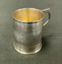 A Victorian silver Christening mug, London 1864