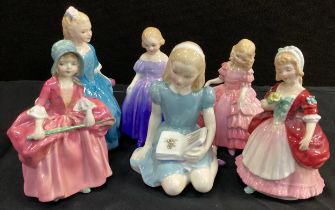 Doulton figures including ‘Valerie’ Rd No.868305, ‘Alice’,HN2158, ‘A Child from Williamsburg’, HN
