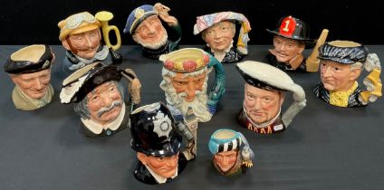 A collection of Royal Doulton Toby Jugs - Neptune D6548, 18cm high; ‘Old Salt’, modelled by Gary