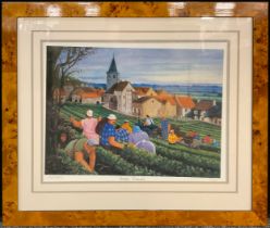 Margaret M Loxton, after, Vosnec-Romanée, signed, limited edition print, number 223/1950, 37cm x