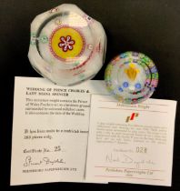 A Limited edition Stuart Drysdale Perthshire paperweights limited paperweight, Wedding of Prince