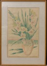 Rosalind Forster (British, bn. 1948), by and after, Butterfly Gladioli, signed in pencil to lower