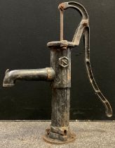 A cast iron well head hand water pump, 67cm high