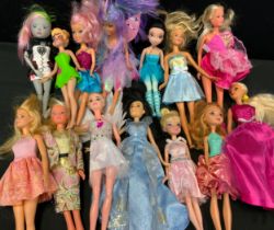 Toys - a collection of Barbie dolls, various dresses and outfits