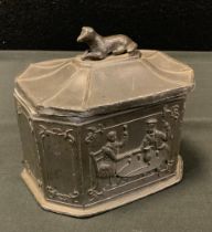 A 19th century lead tobacco box