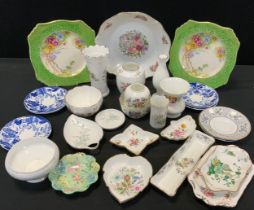 Ceramics - Royal Crown Derby, Posies, Blue Aves, Aynsley Papillion grey, cottage garden, etc,