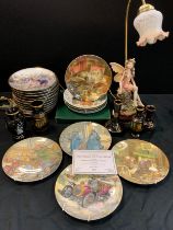Wind on the Willows collectors plates others, Yorkshire Terrier collection, Fairy table lamp etc.