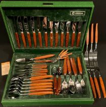 An Oneida Glosswood canteen of cutlery, 44 piece set, plus some extras.