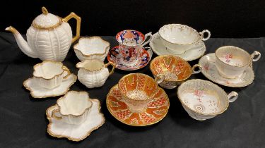 19th century and later English porcelain including; Ridgway tea cup and saucer, conforming cup,c.