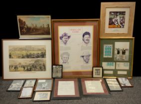 Autographs and Sporting interest - Cricket inc Sir Garfield Sobers, Sir Colin Cowdry, Len Hutton,