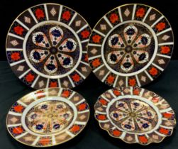 Royal Crown Derby 1128 pattern ‘Old Imari’ ware including a pair of large plates, 27cm dia, wavy rim