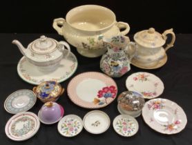 Ceramics - Large Masons Formosa tureen, hand painted teapot possible Spode, a pair of Royal Crown