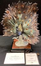 Florence Giuseppe Capodimonte Figurine of peacock,34cm high