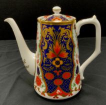 A Royal Crown Derby ‘ Rich Japan Pardoe’ tea pot from The Curator Collection, 27cm high, second