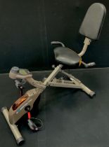 Fitness training equipment - an ‘Exerpeutic gold’ recumbent, folding exercise bike.
