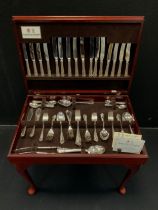 An Arthur Price combination silver plated canteen for eight inc dinner and side knives, forks,