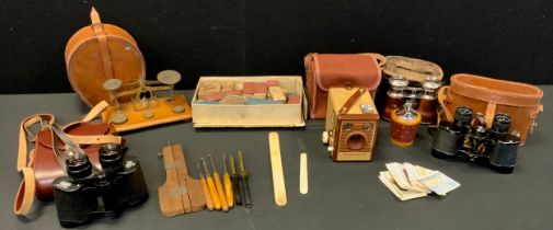 Boxes and Objects - 19th century postage balance scales, lighters, Kodak Brownie, Goodwood, The