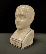 A reproduction L N Fowler phrenology bust, 30cm high