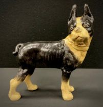 A cast iron model of French bull dog, 17cm long