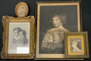 Pictures - a later 18th century Angelica Kauffman P W Janki engraving, Flower Girl, 11cm x 9cm;