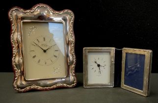 A silver fronted combination alarm clock photograph frame, Gordon & Christopher Kitney, London 1998,