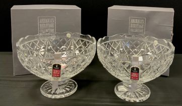 America’s Heritage Collection, a pair of Thomas Edison Waterford crystal centrepieces,18cm high,