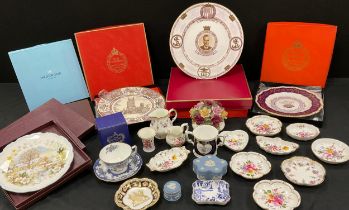 Royal Crown Derby and other including; ‘Derby Posie’ trinket dishes, Royal Albert calendar plates,