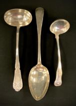 A George III Scottish silver table spoon, Alexander Henderson, Edinburgh 1801, sauce ladle, Possibly