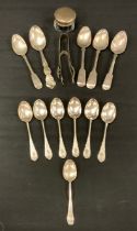 A set of four Edward VII tea spoons, London, c.1901, a set of six Edwardian tea spoons, London, c.