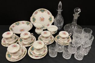 Royal Albert ‘Berkeley’ pattern tea service for six including; picnic plate, six tea cups and