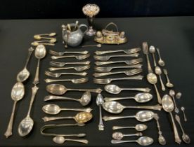 Flatware including; ‘Albany’ pattern part canteen service for six including; six large forks, six