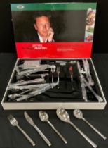 James Martin Cutlery collection for a dinner party set for six comprised of; six table knives, six
