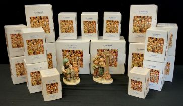 A quantity of Hummel Goebel figures including; ‘Postman Courier’, ’A gentle glow’, ‘Sister’, ’