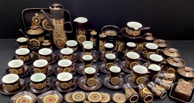 An Extensive Denby Arabesque pattern table service, inc tea and coffee pots, tureen and cover,